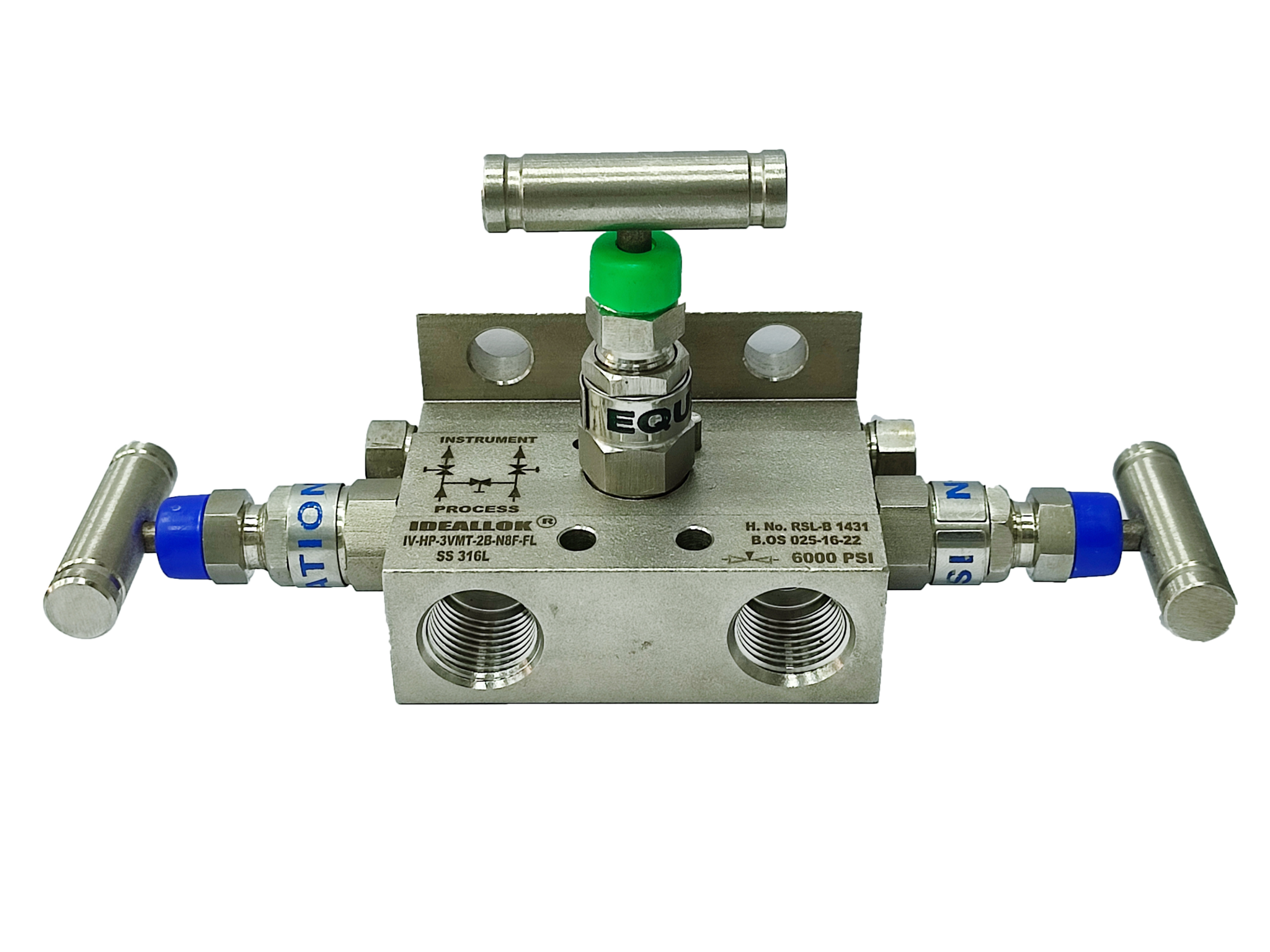 SS316 MANIFOLD 3 WAY T-TYPE (FLANGE X FEMALE X FEMALE) – Ideal Valves